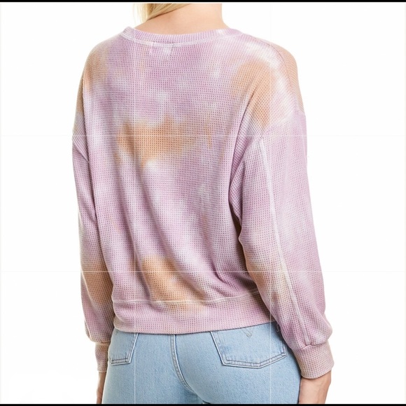 Nu Vintage Tie-Dye Waffle T-Shirt Sweater, Loose fit - Picture 3 of 13